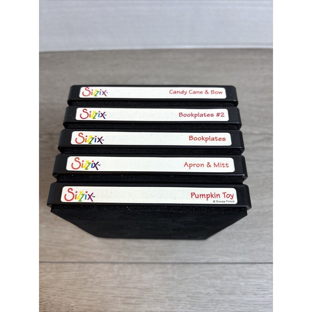 Sizzix Pumpkin, Bookplates, Apron, Candy Cane ~  Big Die Cut 4.75 X 5.5 LOT 5